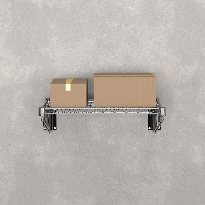 14" x 24" Chrome Wire Wall Mount Shelf - Image 2