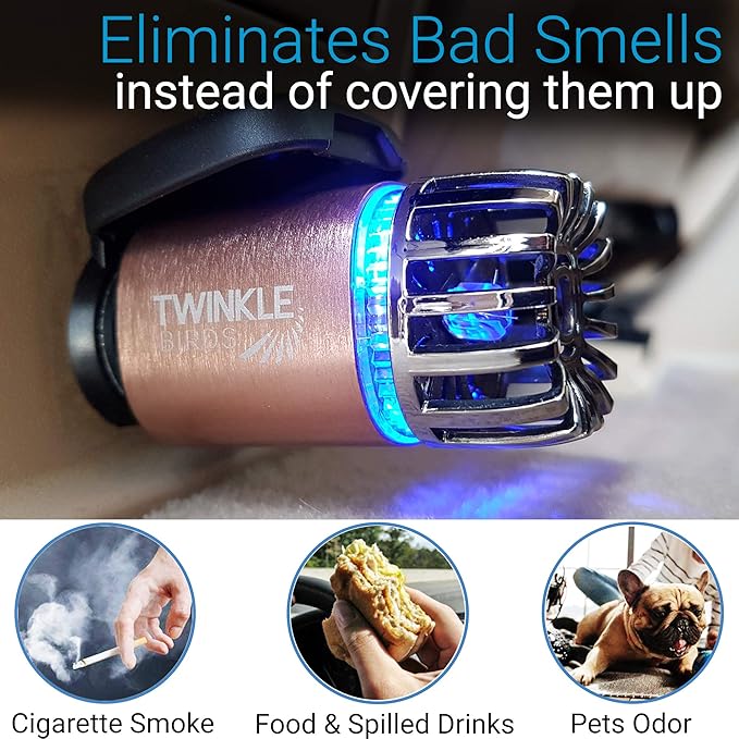 Car Air Purifier Ionizer - 12V Plug-in Ionic Anti-Microbial Car Deodorizer - - Image 2
