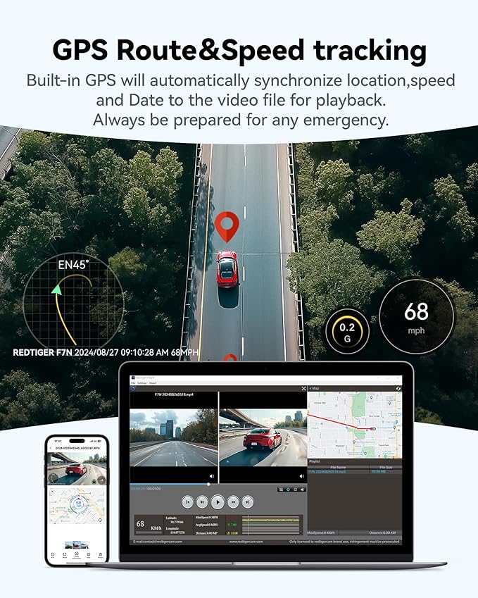 REDTIGER 4K Dash Cam Front and Rear, STARVIS 2 Sensor, 64GB Card Included - Image 6