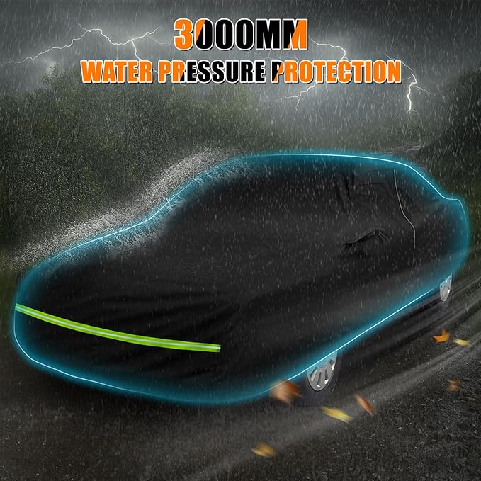 Car Cover Compatible with 1992-2012 Ford Crow Victoria, Custom Fit 300D Oxford - Image 6
