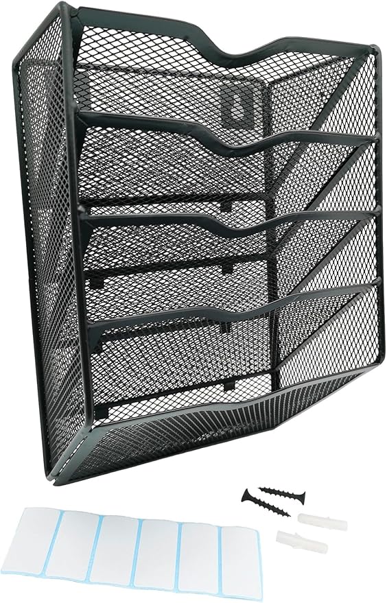 5-Tier Wall Mount All Metal Sandpaper Organizer, Hanging Sandpaper Storage Rack - Image 2
