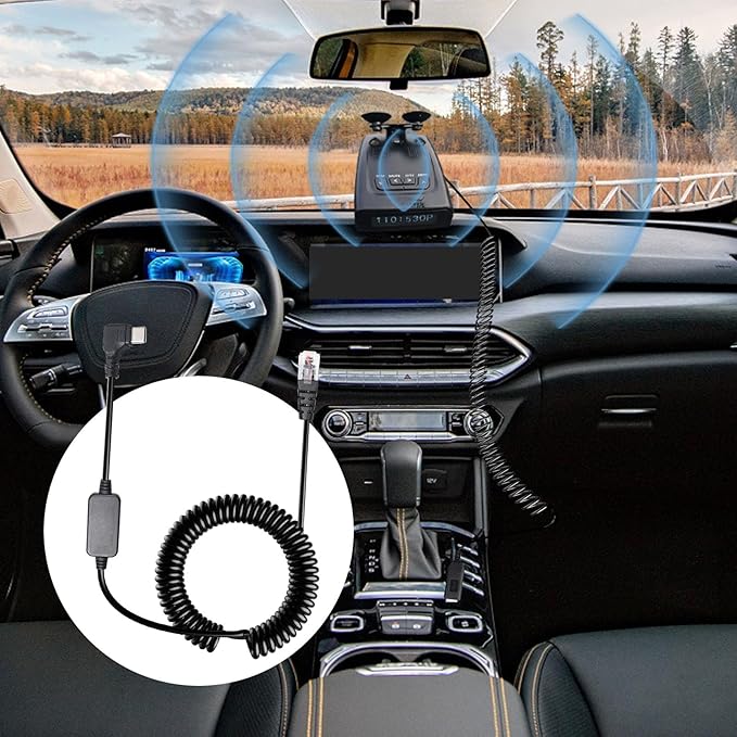 Radar Detector Cable with USB-C to RJ11 Plug Cord, 9.84Ft USB-C 5V-12V RJ11 - Image 7