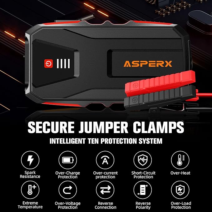 ASPERX 3000A Jump Starter for Car Battery, 12V Portable Jump Box - Image 8