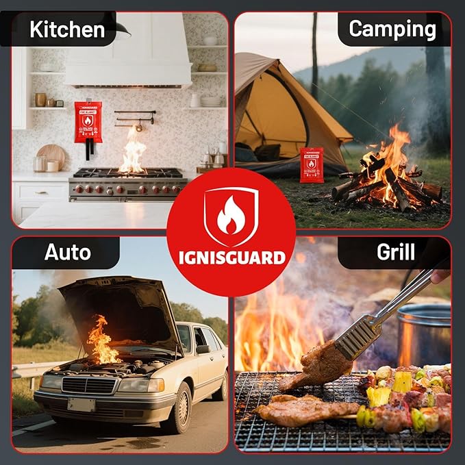 Emergency Fire Blanket for Home and Kitchen, Fiberglass Fire Blankets Emergency - Image 6