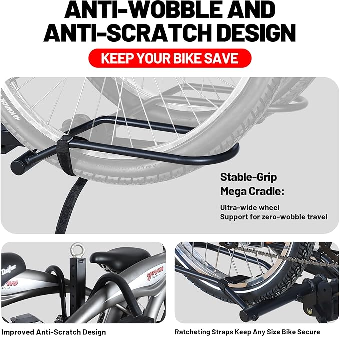Young 200 lbs. 2 Bike Rack Hitch Mount Platform Style - Image 4