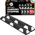 Xpose Safety 48" Heavy Duty Rubber Parking Stopper – 10 Pack Wheel Blocks by XposeSafety