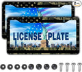 License Plate Frame Multicolor License Plate Holder USA Flag Black Camo by Unknown