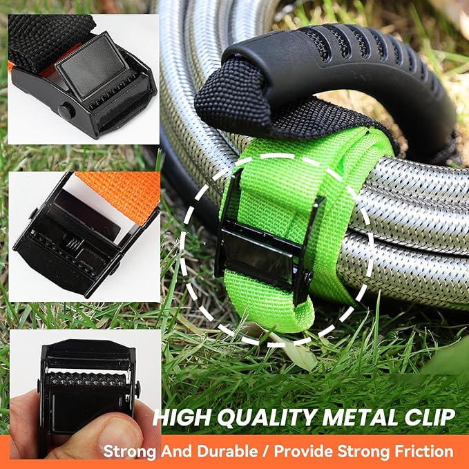 Heavy Duty Storage Straps with Handle and Easy Adjustable Steel Black Lock - Image 4
