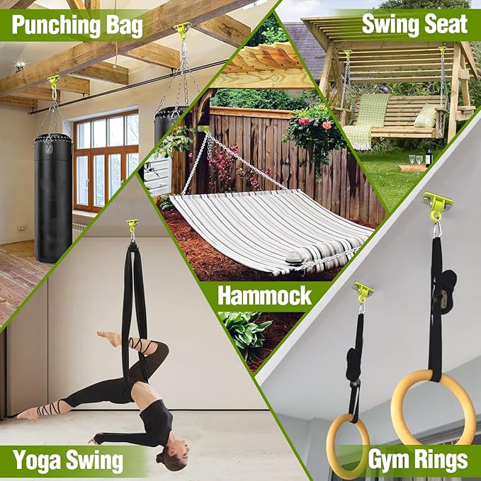 BETOOLL Swing Hangers with Bearing, Heavy Duty Porch Swing Hanging Kit - Image 6
