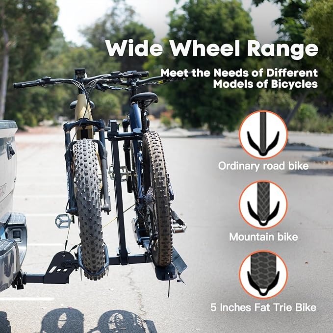 EBike Rack with Ramp, 200 lbs Capacity Heavy Bike Rack Electric Bike Carrier - Image 5