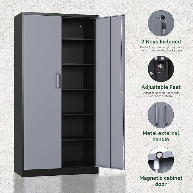 Letaya Metal Storage Cabinet - Image 5