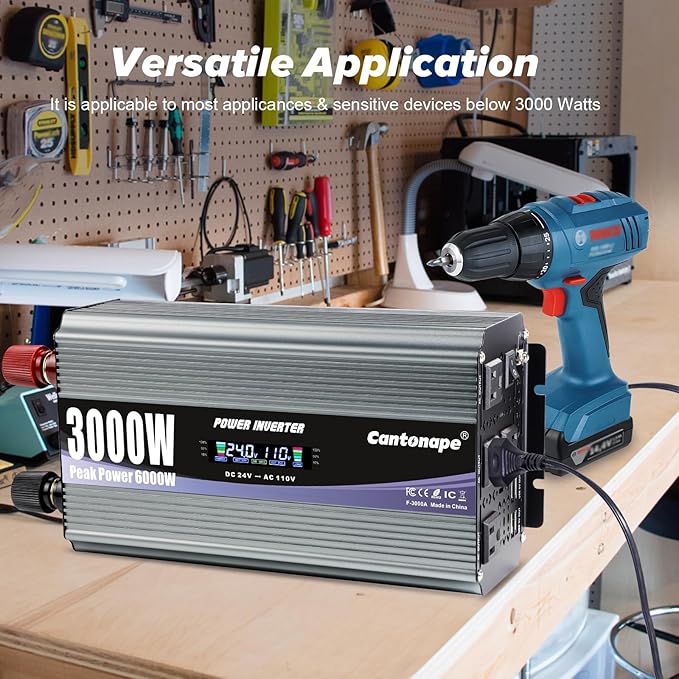 3000W Power Inverter 24V to 110V/120V DC to AC - Image 6