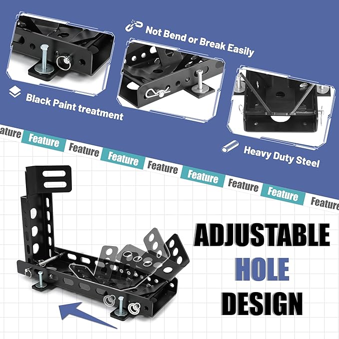 ECOTRIC Motorcycle Wheel Chock Trailer 3000lb Capacity, Adjustable Motorcycle - Image 4