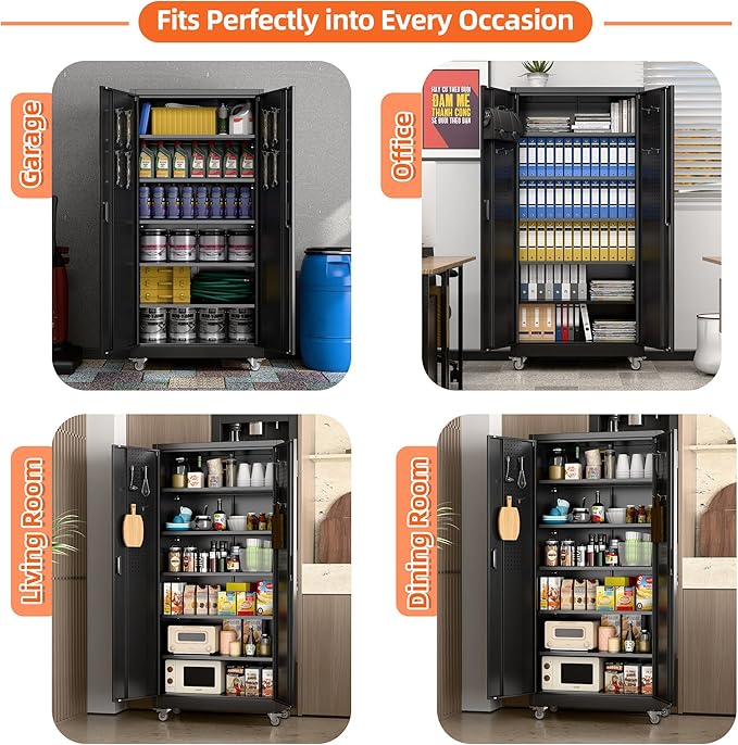 71" H×32" W×16" D Garage Storage Cabinet - Image 8