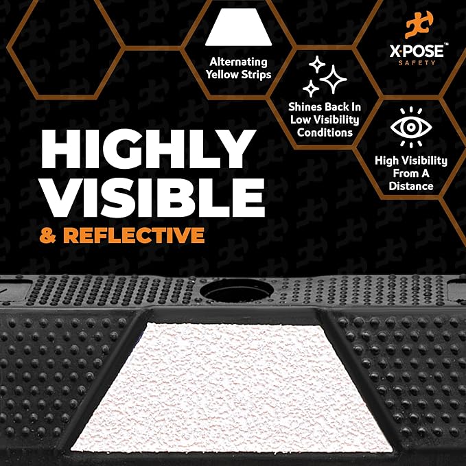 Xpose Safety 48" Heavy Duty Rubber Parking Stopper – Bulk Half Pallet 24 Pack - Image 4