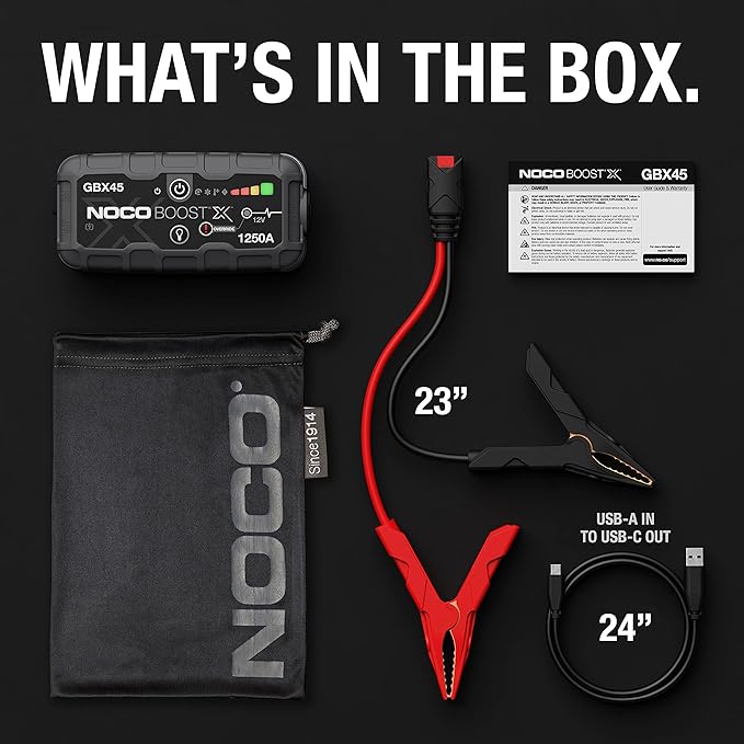 NOCO Boost X GBX45: 1250A UltraSafe Jump Starter – 12V Lithium Battery Booster - Image 7