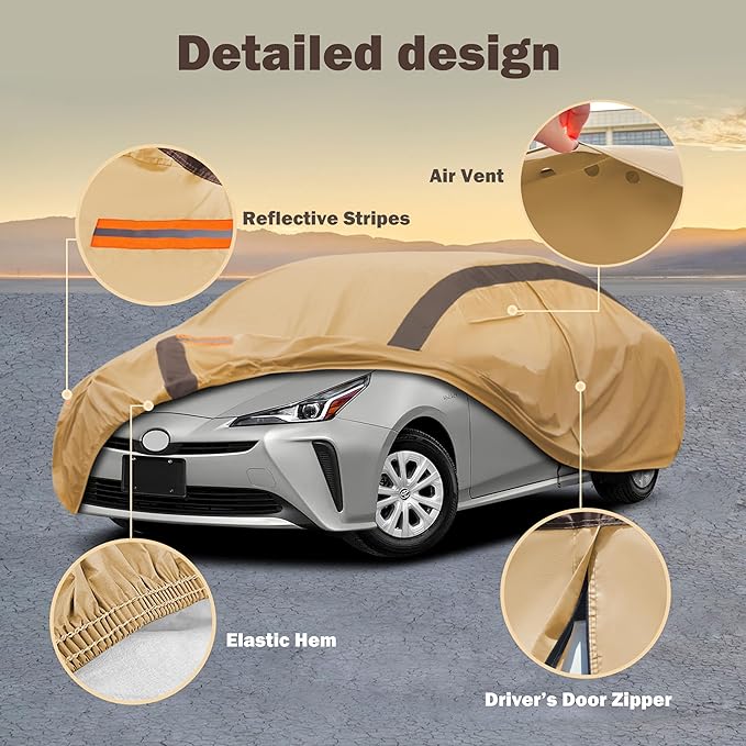 Prius Car Cover Waterproof All Weather Compatible - Image 2