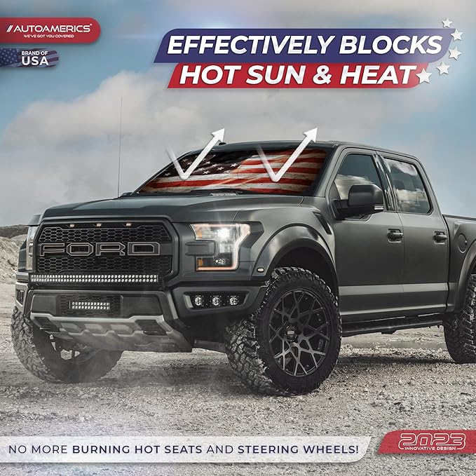 Autoamerics Truck Windshield Sun Shade - Image 3