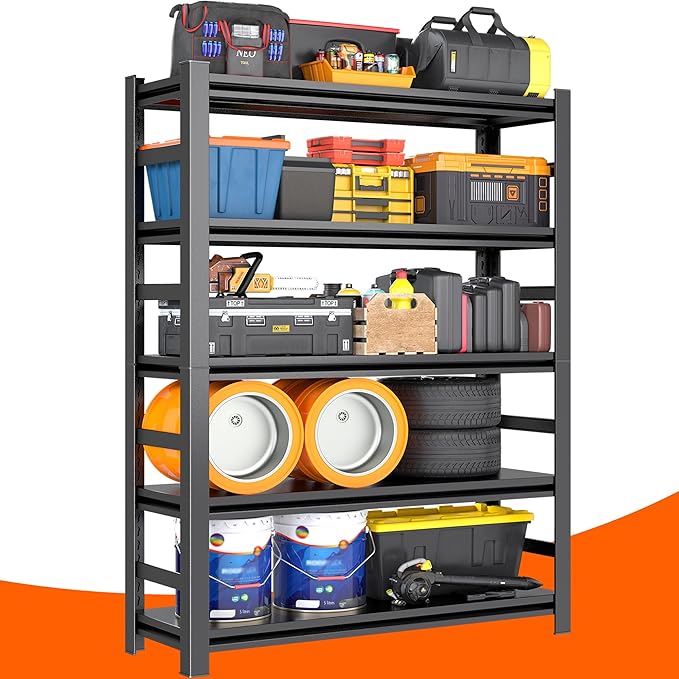 78"H Garage Storage Shelves Heavy Duty Garage Shelving, 4500 LBS Capacity 5 by ErgoNova