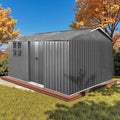 12x10 Ft Storage Shed Outdoor, XL Permanent Steel Building by Unknown