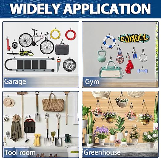 3-H Garage Wall Hooks 14 Pack, Garage Hooks Heavy Duty - Image 4