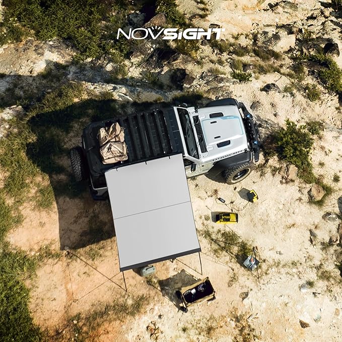NOVSIGHT Car Side Off Road Awning 8.2 x 10ft, Waterproof Pull-Out - Image 6