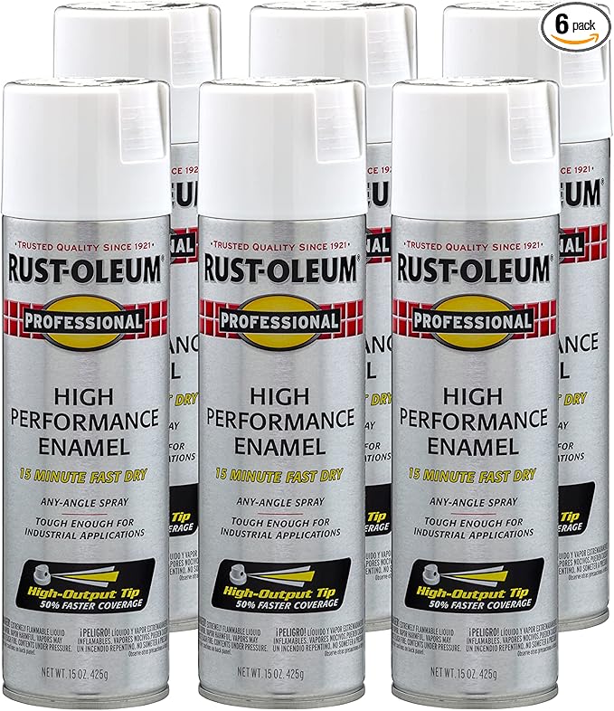 Rust-Oleum 7590838-6PK Professional High Performance Enamel Spray Paint by Rust-Oleum