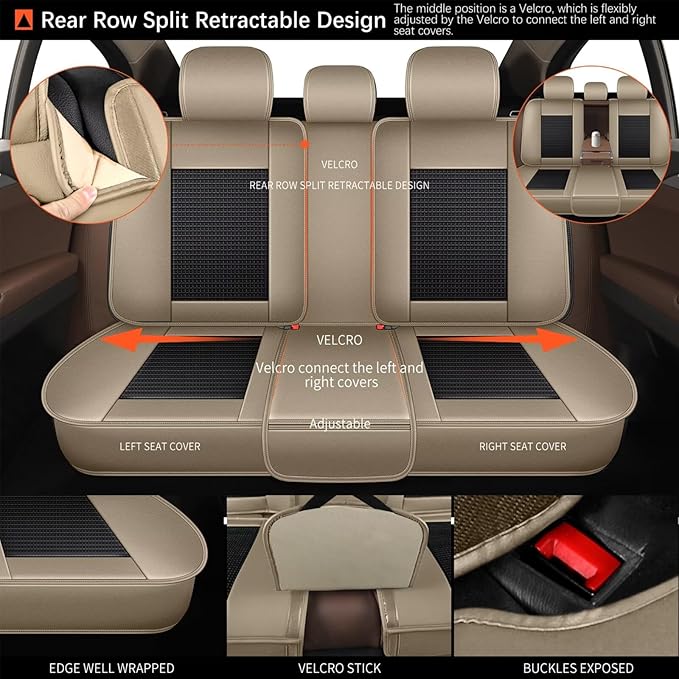 Seat Covers Fit for Toyota Camry 2012-2023 2024 2025: Car Seat Covers Full Set - Image 2