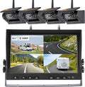 10.1" - 4 Magnetic Solar Wireless Backup Camera System, HD 1080P DVR Monitor by WOOCARTY