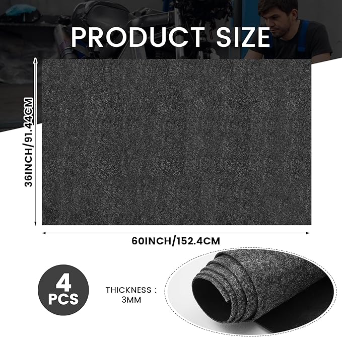 4 Pcs 36 x 60 Inch Oil Spill Mat - Image 2