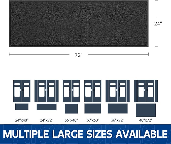 Sturdy Front Door Mat, Fade Resistant, Waterproof Low Profile Entry Mat - Image 2