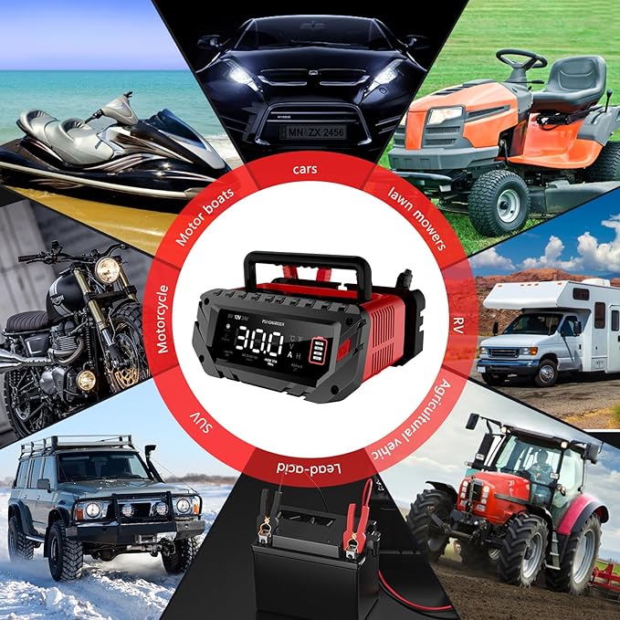 30-Amp Car Battery Charger, 6V/12V/24V Smart Automatic Automotive Charger - Image 9