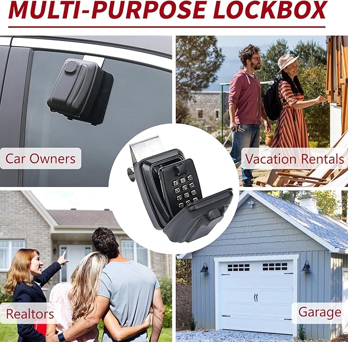 Car Window Lock Box for Turo, Car Key Lock Box Fit for Ride Share, - Image 6