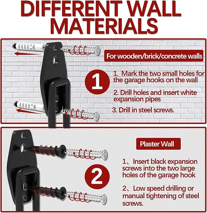 3-H Garden Hose Holder Wall Mount 4 Pack, Solid Steel Hose Hanger, Water Hose - Image 6