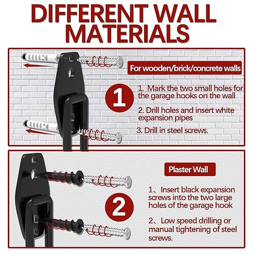 3-H Garage Wall Hooks 34 Pack, Garage Hooks Heavy Duty - Image 5