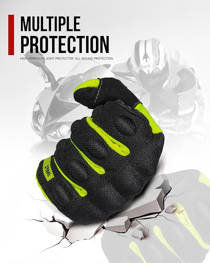 BORLENI Motorcycle Riding Gloves Touch Screen Full Finger Glove Motocross Road - Image 5