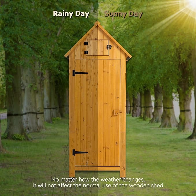 30.3" L X 21.3" W X 70.5" H Outdoor Storage Shed - Image 8