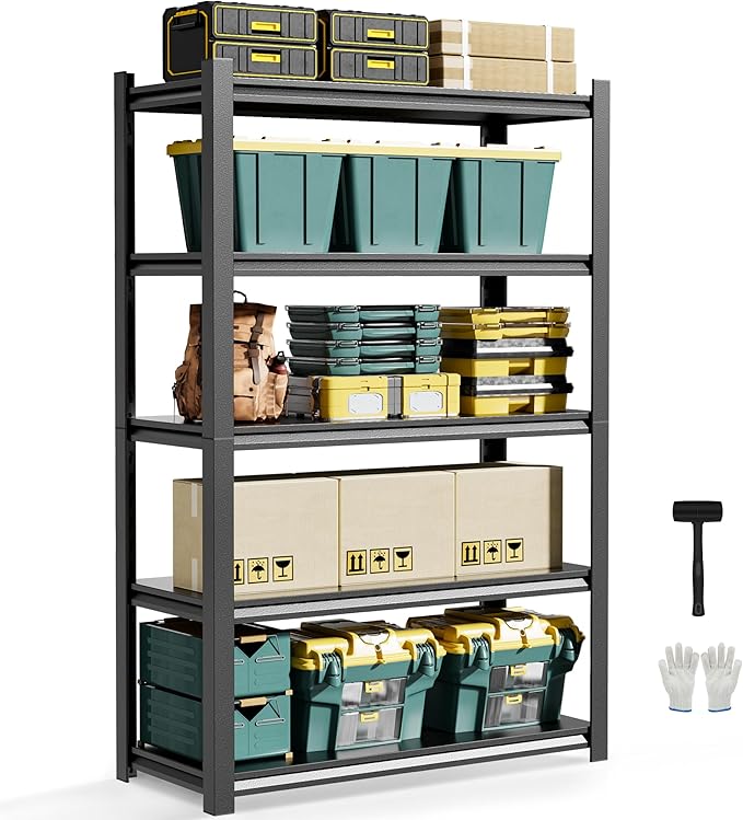 JHYKHG 72" W Storage Shelves, 5-Tier Heavy Duty Garage Shelving, Adjustable by Unknown