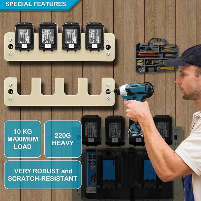 FETESNICE Battery Holder Wall Mount - Image 8
