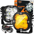 Auxbeam XP-Ultra Series 3 Inch LED Pods 80W 9600LM Offroad Driving Lights White by Auxbeam