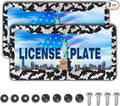 License Plate Cover for Women Black and White License Plate Frames for Men by Unknown