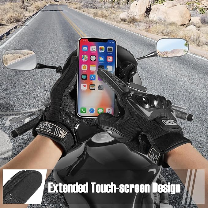 COFIT Motorcycle Gloves Breathable, Touchscreen Motorbike Gloves Anti-Slip - Image 3