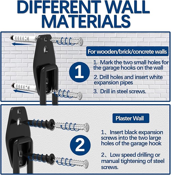 3-H Garden Hose Holder Wall Mount 2 Pack, Solid Steel Hose Hanger, Garden Tools - Image 6