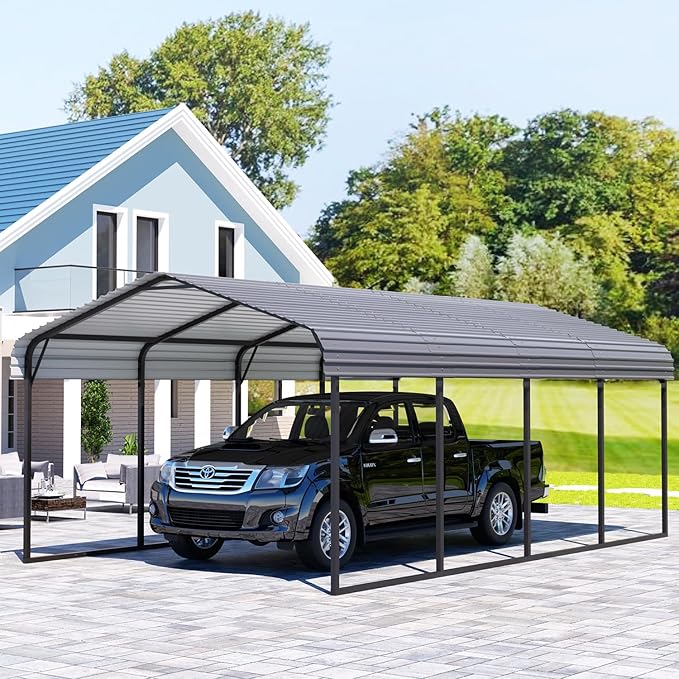 EBE 12 x 20 FT Metal Carport, Heavy Duty Carports by EBE
