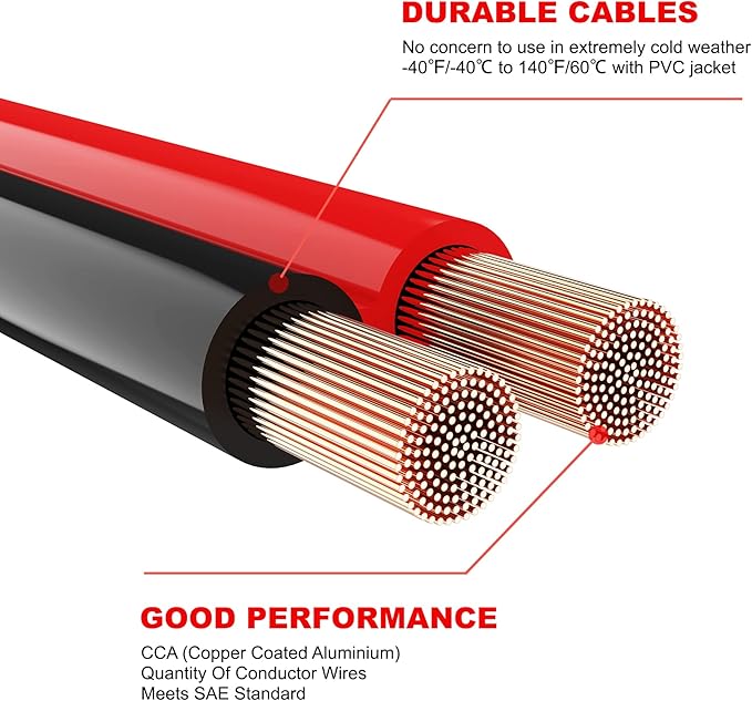 Jumper Cables 6 Gauge 20 Feet Battery Jumper Cables - Image 4
