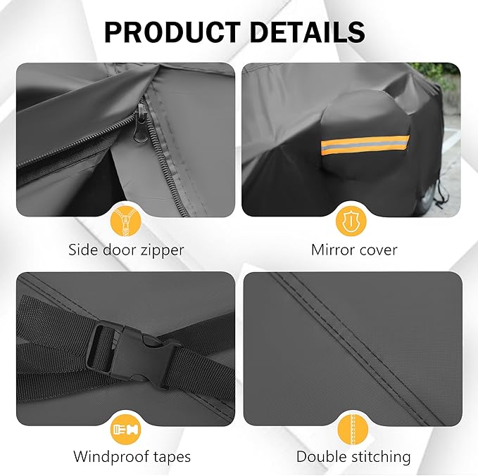 MORNYRAY Compatible with Mazda MX-5, Car Cover Outdoor Waterproof Sun Rain Snow - Image 2