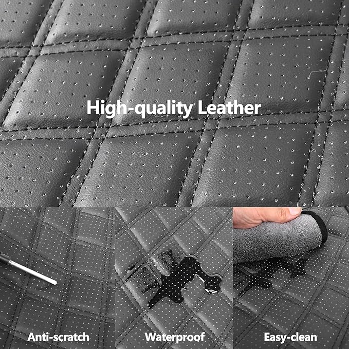 Car Seat Covers Full Set, Breathable and Waterproof Napa Leather Car Seat Cover - Image 6