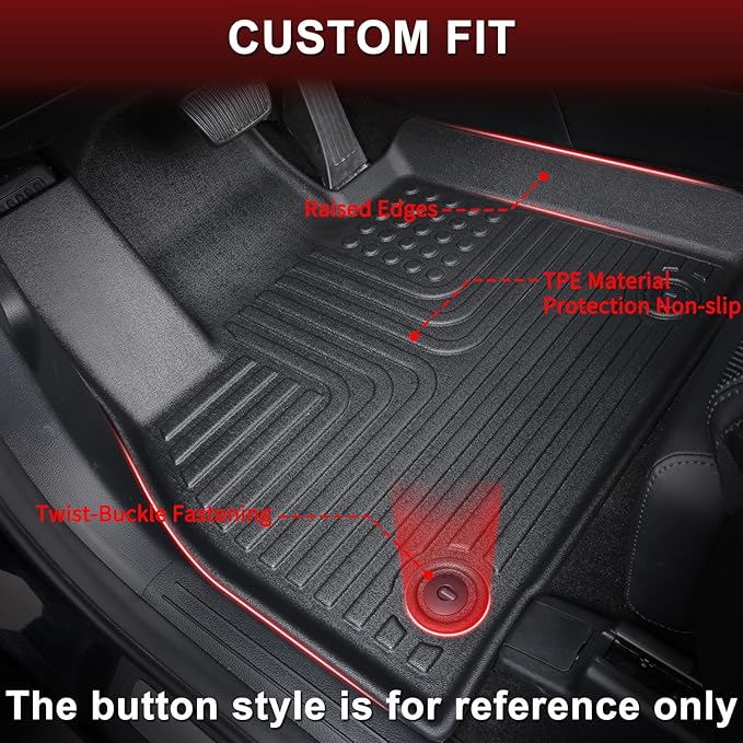 Wayhigh-All Weather Floor Mats and Cargo Mat Set Fit - Image 2
