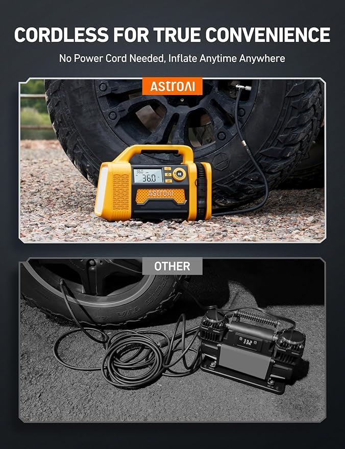 AstroAI TC3 Air Compressor Portable Tire Inflator Offroad Air Compressor - Image 8