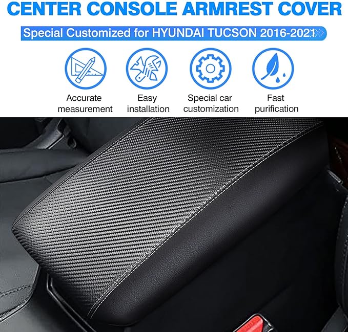 Autorder Center Console Cover for 2016-2019 2020 2021 Hyundai Tucson - Image 2